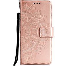 Huawei P30 Lite Mobiletuier MAULUND Huawei P30 Lite Læder m. Pung Mandala Mønster Rose Gold