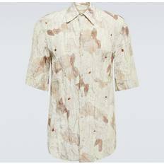 LEMAIRE Beige Floral Shirt MU020 DUSTY LILAC