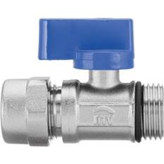 Pepte Blue Blue/Red Handle PEX 16mm x 1/2" Male BSP Shut-Off Valve Compression