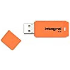 Memory Cards & USB Flash Drives Integral 8GB USB-Stick NEON orange