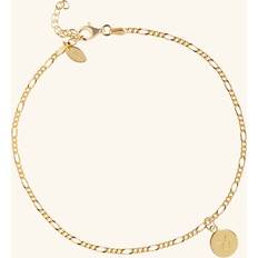 Zodiac Zodiac Sign Figaro Chain Anklet Gold