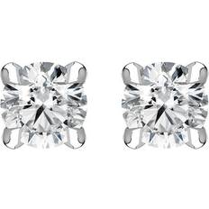 Bloch 18ct White Gold 0.30ct Brilliant Cut Diamond Solitaire Stud Earrings