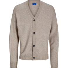 Jack & Jones Cardigans Jack & Jones Plain Knitted Cardigan Grey