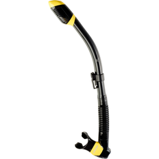 Snorkels Cressi Supernova Dry Diving Snorkel with Splash Guard and Top Valve Black/Yellow