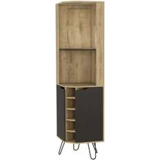 Furniture FM FURNITURE Grace Corner Bar Cabinet with 6 Wine