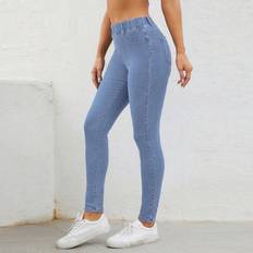 Clothing Shein Elastic Waist Skinny Jeans