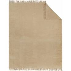 Ibena Cotton Fringe Cozy Oversize Throw Blanket Braga 4 Colors - Camel Blankets (200x)