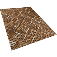 Beliani Cowhide Area Rug Brown