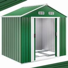 Shed Green Galvanised Steel 8x6ft