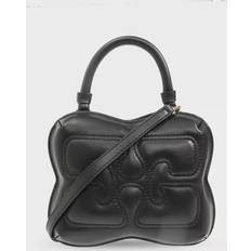 Ganni Small Black Butterfly Crossbody Bag in Black Polyester/Polyurethane/Recycled Leather Women's One size