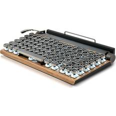 Keyboards Melitt Retro Typewriter Keyboard USB Mechanical Punk Keycaps