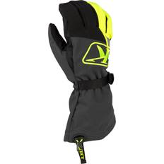 Klim Guantes de Moto Klim ate Gauntlet Guantes para motos de nieve, negro-gris-amarillo, tamaño para hombre