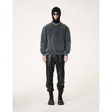 Han Kjøbenhavn Distressed Crew Logo Dark Grey Male