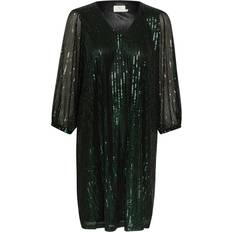 Kaffe Kabolette Sequin Dress - Grön