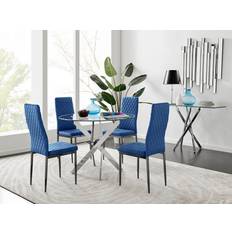 Furniturebox Novara 100cm Round Milan Dining Set
