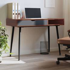 vidaXL Computer with Standing Engineered Wood Writing Desk