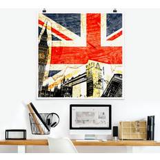 Grau Poster Architektur & Skyline Quadrat This is London! Poster