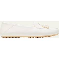 Loro Piana Dot Sole Leather Moccasins - White