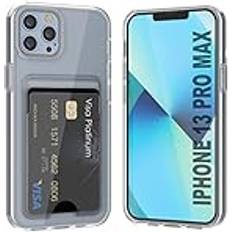 iPhone 13 Pro Max Card Holder Case [Crystal CardSlot Series] [Slim Fit]