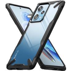 Mobile Phone Accessories Rearth Ringke Fusion-X [Anti-Scratch Dual Coating] Compatible with Redmi Note 12 Pro Case and Xiaomi Poco X5 Pro 5G Case, Augmented Bumper Clear Hard Back Shockproof Advanced Protective Cover Black