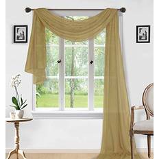 Gold Valances Sapphire Home Sapphire 1pc Window Sheer Voile Scarf