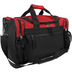 Duffle Travel Bag Dual Front Mesh Pockets - Red