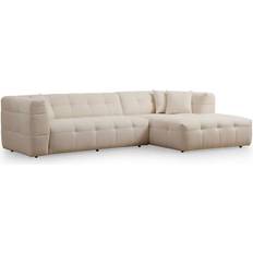 Møbler Hanah Home Beige Sectional Corner 28.3465 H x 118.11 W x 39.3701 D Sofa