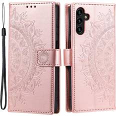 Skalo Samsung A04s 4g Mandala Plånboksfodral Roséguld Rosa Guld