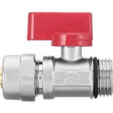 Pepte Red Blue/Red Handle PEX 16mm x 1/2" Male BSP Shut-Off Valve Compression