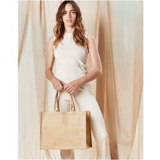 Guld Muleposer Westford Mill Shimmer Jute Shopper - Natural Gold