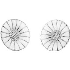 Enamel Earrings Georg Jensen Daisy Sterling Silver Enamel Stud Earrings TITLE Silver