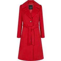 Sand Copenhagen Cashmere Coat W Clareta Belt Midi, Red Pasform: Regular Fit