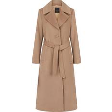 Sand Copenhagen Cashmere Coat W Clareta Belt Long, Light Camel Pasform: Regular Fit