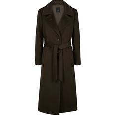 Sand Copenhagen Cashmere Coat W Clareta Belt Long Kvinde Uldfrakker Cashmere hos Magasin Olive/khaki