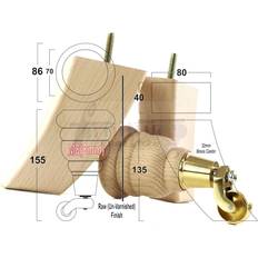 Knightsbrand Solid Feet 2X With Castors