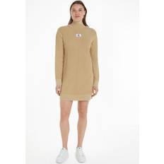 Calvin Klein Bruna Klänningar Calvin Klein Washed Monologo Sweater Dress Dam Korta Klänningar