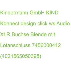 Kabler Kindermann konnect design click audio xlr buchse
