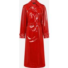 Leder Mäntel Dolce & Gabbana Patent Trench Coat dark_blood_red