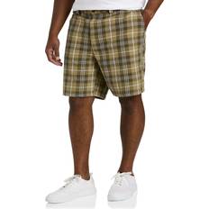 Green - Men Clothing DXL Big and Tall Essentials Plaid Shorts - Olive Multi