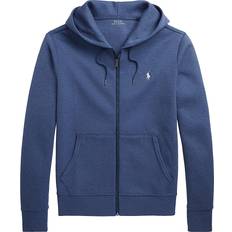 Blue Sweaters Polo Ralph Lauren Double-Knit Full-Zip Hoodie in Derby Blue Heather