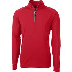 UV Protection Tops Cutter & Buck Big & Tall Cutter & Buck Adapt Eco Knit Stretch Quarter-Zip Pullover Red red