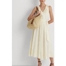 Lauren Ralph Lauren Totes & Shopping Bags Lauren Ralph Lauren Crochet-Straw Medium Whitney Tote Tan Tan