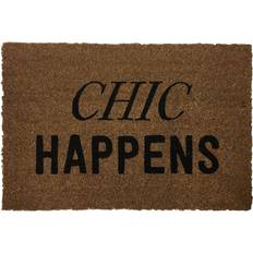 70.0 cm Entrance Mats Kentwell Message Mats Chic Happens 70X40Cm Natural cm