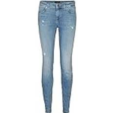 Vero Moda Damen Vmlux Mr Slim Dst Ri373 Ga Jeans, Light Blue Denim