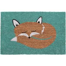 Turquoise Entrance Mats Premier Housewares Fox Doormat, PVC Blue, Turquoise, Green cm