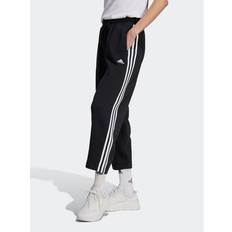 adidas Pantaloni Essentials 3-Stripes Open Hem Fleece - Black/White