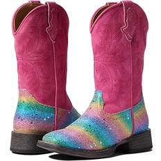 Multicolored Rain Boots Children's Shoes Roper Little Kids Glitter Rainbow Boots Pink