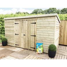 Marlborough 10 x 7 WINDOWLESS Garden Shed Pressure Treated T&G PENT Wooden Garden Shed (Building Area )