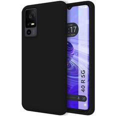 TuMundoSmartphone Tumundosmartphone Ultra mjukt flytande silikonfodral för TCL 40 R 5G Färg Svart
