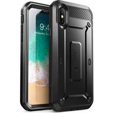 Supcase Fodral till iPhone Xs iPhone X [UBPro] Skal med Inbyggt Skärmskydd Skyddande Svart